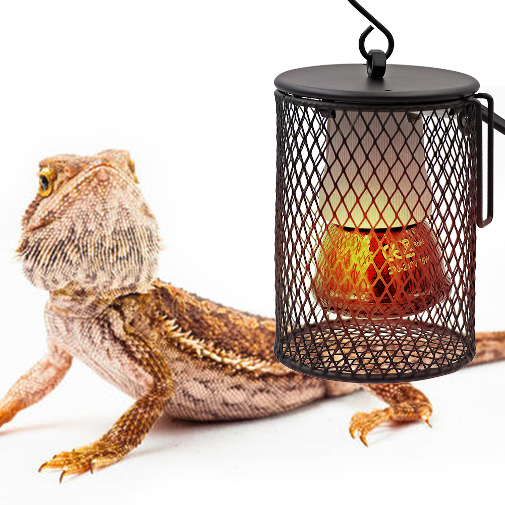 100W Reptiles Heating Lamp for Turtle Snake Lizard E27 Ceramic Infrared Heater Anti-scald Cage Protects Chicks From Hatching