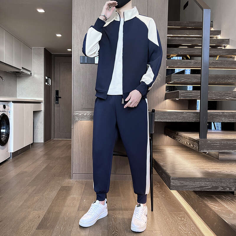 Sports Suit 2024 Spring New Cardigan Sweatshirt Fitness Running Casual and Womens Sports Suit Mens Clothing Hip-hop Style Overalls Pants Trousers Cart
