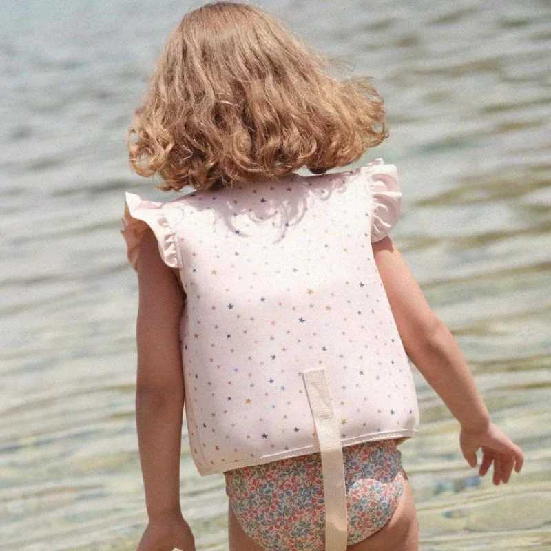 Lace baby buoyancy vest swimming assistance buoyancy vest inflatable childrens life vest baby swimsuit sunscreen vestW240724