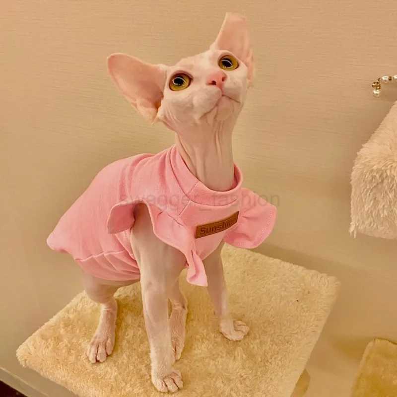 2021 Luxury Sphynx Cat Clothes Summer Dog Fancy Dress For Hairless Cats Clothing Small French Bulldog Puppy Costume Kittens VestB270726