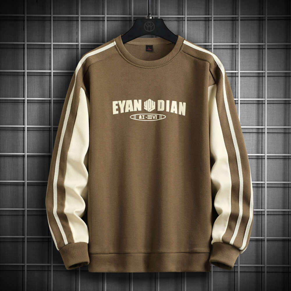 Sweatshirt 2024 Spring New Versatile Korean Version Trendy Long Sleeved T-shirt Plus Size M-8XL Base Shirt Men's Top Seasons Sweatshirt Designer