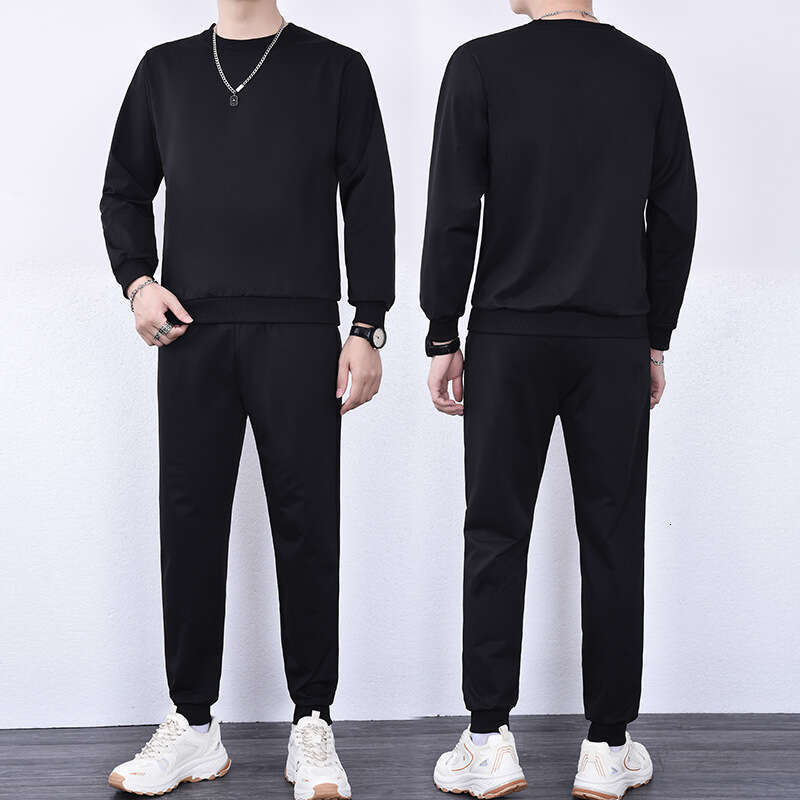 Men's Sweatshirt Sports Suit 2024 Autumn Trend Straight Leg Sweatpants New Loose and Simple Men's Two-piece Set Sweatshirt Designer Streetwe