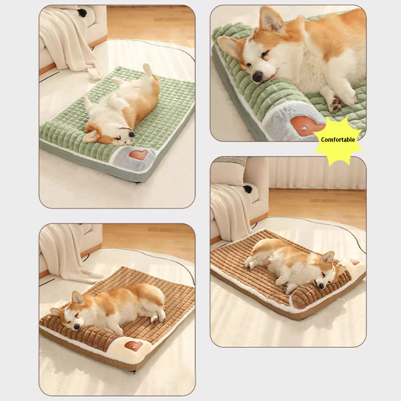 Winter Warm Dog Mat Luxury Sofa for Small Medium Dogs Plaid Bed for Cats Dogs Fluff Sleeping Removable Washable Pet Beds Perros