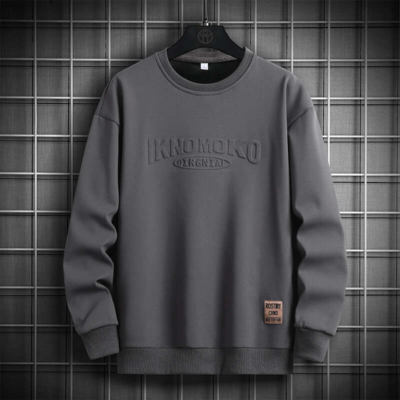Men's Hoodie Spring 2024 New Trendy Brand Long Sleeved T-shirt Versatile Casual Loose Round Neck Oversized Men's Top Sweatshirt Designer Tra
