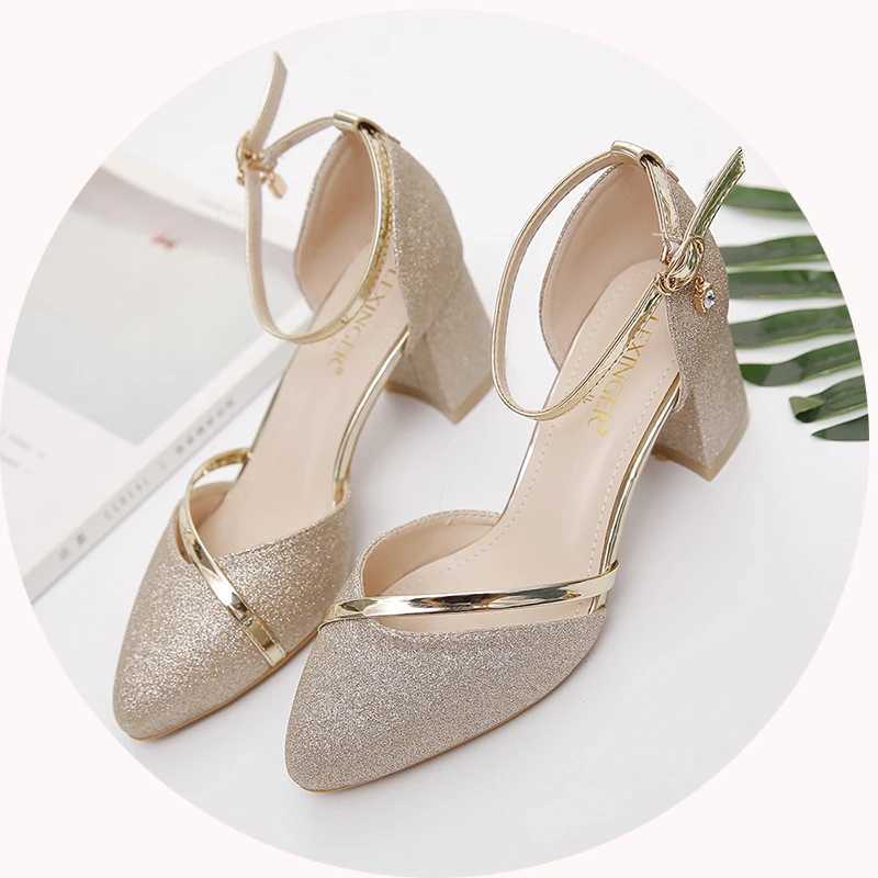High Quality Cresfimix Womens Sier Pointed Toe Wedding High Heels Womens Casual High Quality Shoes Bridal Gold Wedding Shoes B3302b T241024