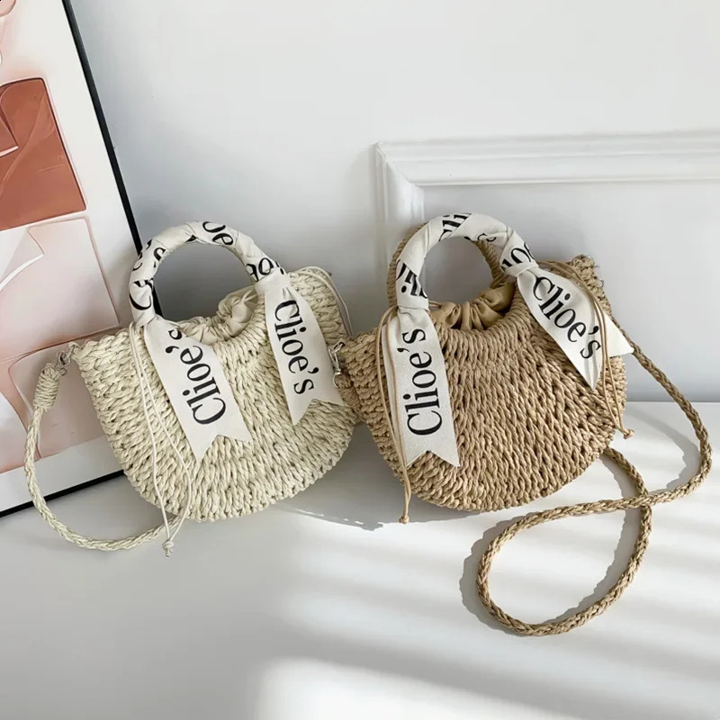 holiday straw woven bag handbag beach cross-body bag purses and handbags 240726