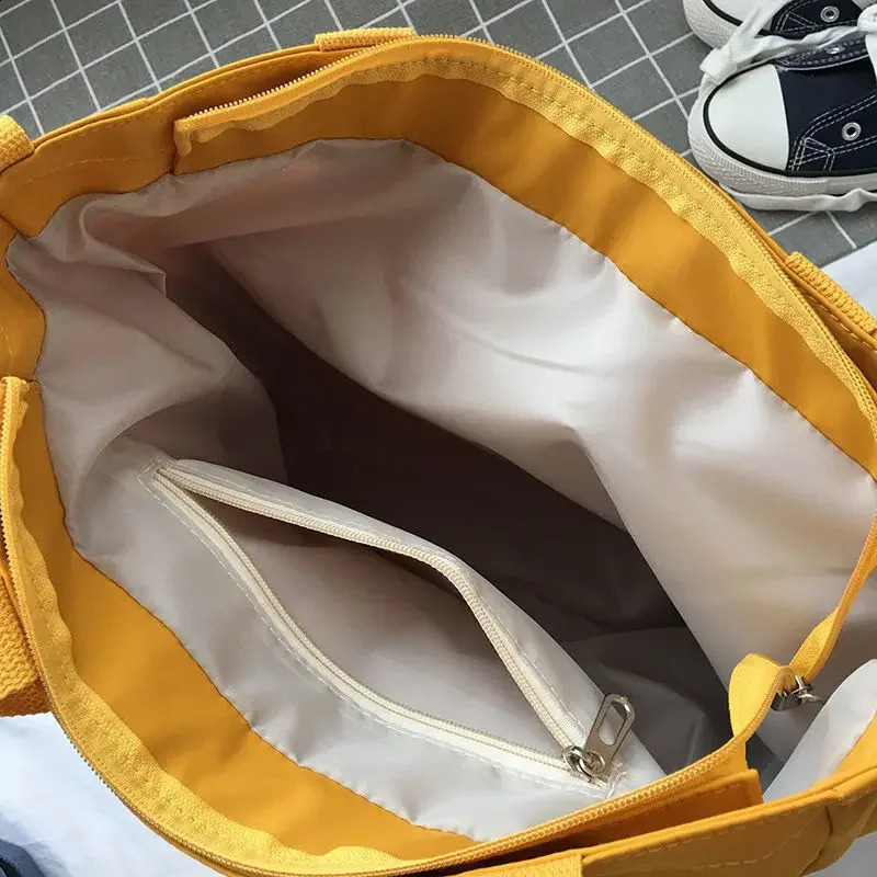 Waterproof Bag Large Capacity Canvas Female Messenger Korean Student Harajuku Japanese Oneshoulder Tote 240725