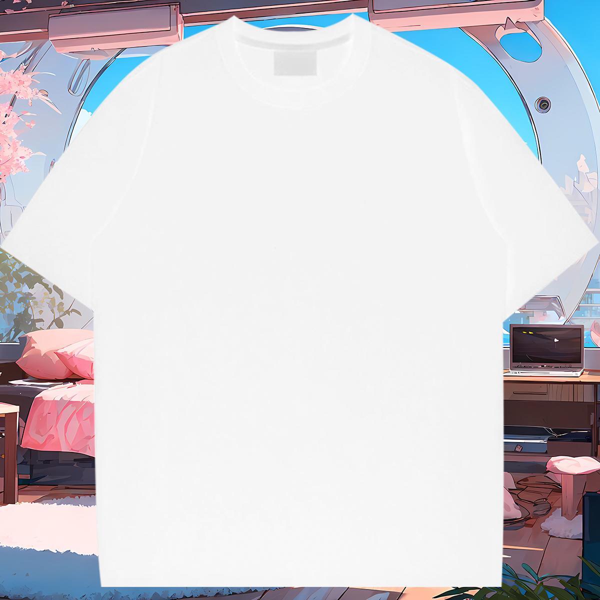 TOP Quality Womens T Shirts 230g Cotton Crew Neck Breathable Casual Daily Wear hand Women Tees High quality Anime Tops Shirt