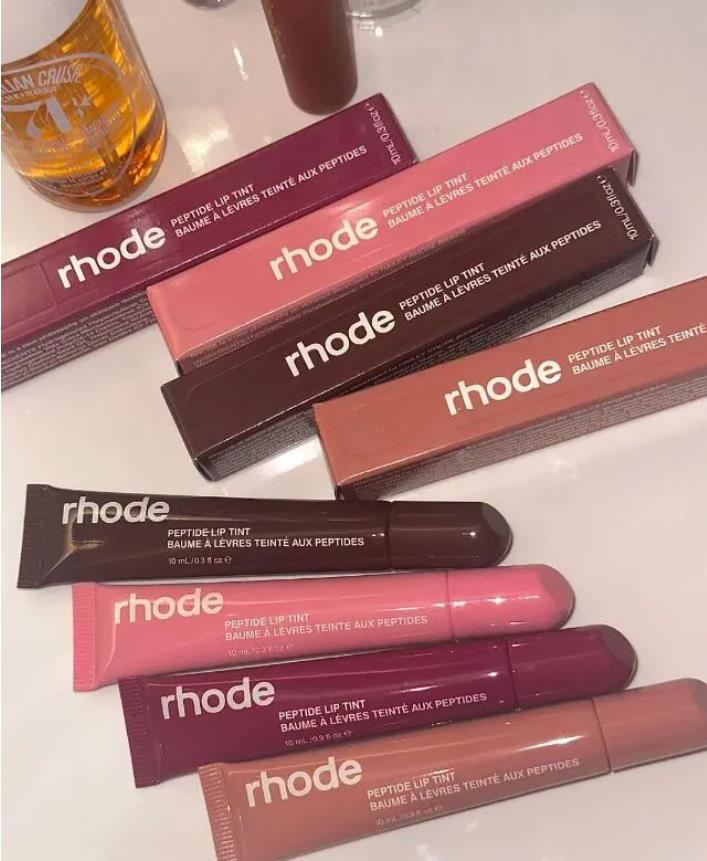 Make up Lip Gloss rhode Moisturizing liquid lipstick lip gloss beauty Cosmetics 16 colors Toast Espresso Raspberry jelly Ribbon Lipbalm 10ml