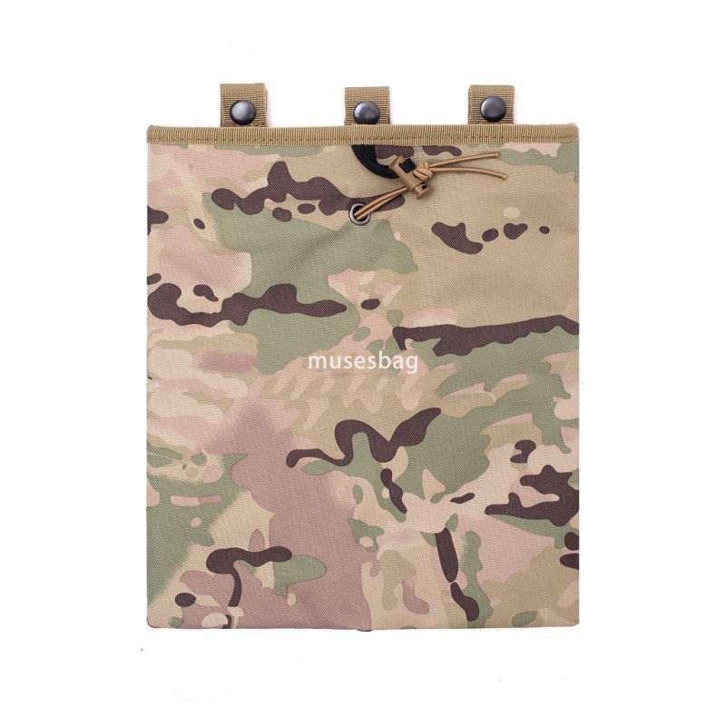 Outdoor tactical large recycling bag Multi-functional debris storage tool bag Camouflage army fan drawstring Fanny pack