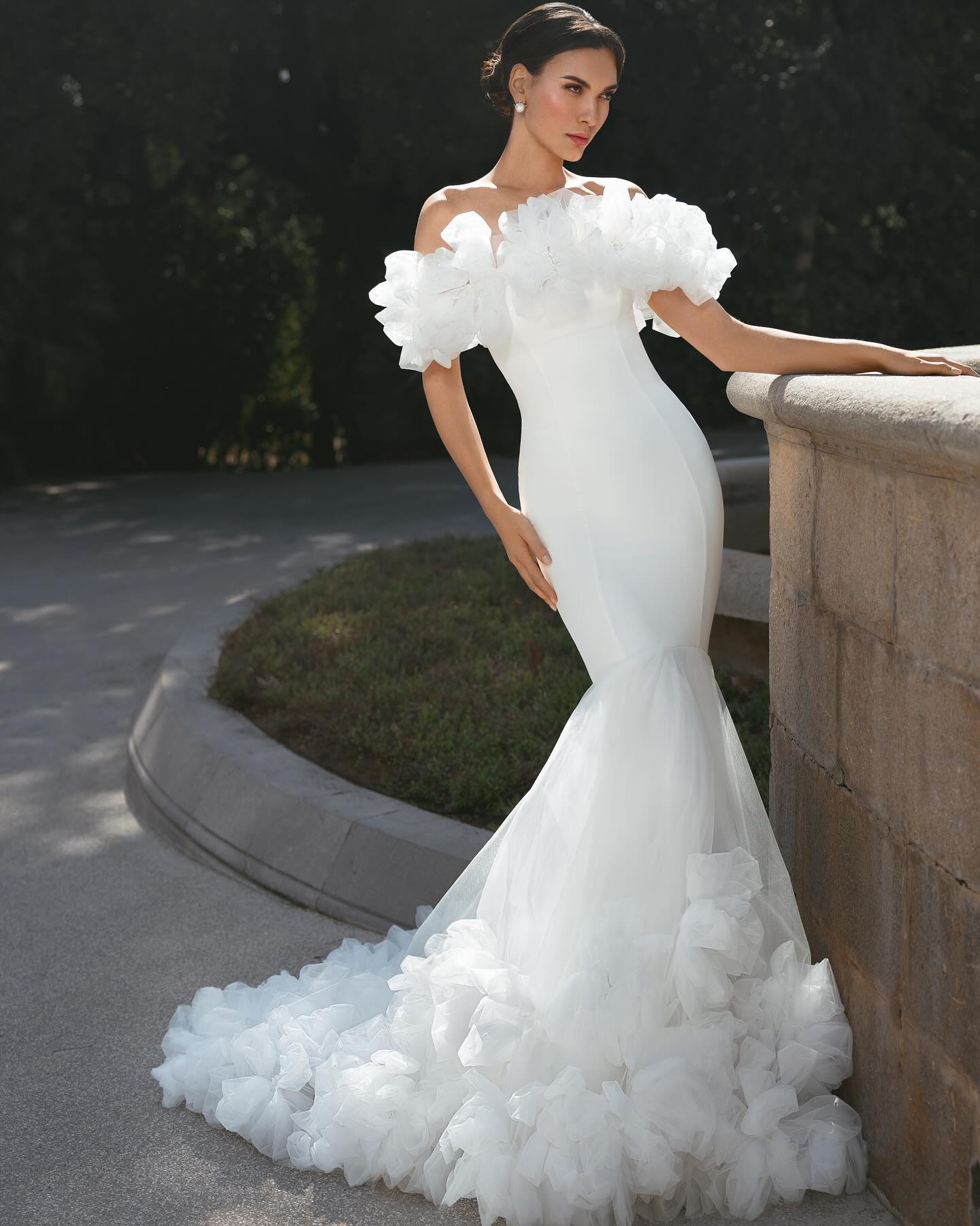 Elegant Mermaid Wedding Dresses Off The Shoulder Hand 3D wer Vestido De Noiva Custom Made Bridal Gowns