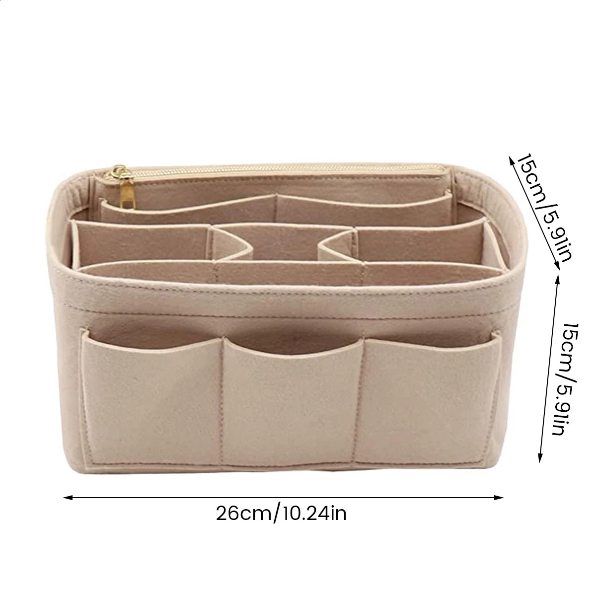 Make up Organizer Felt Insert Bag for Women Handbag Travel Inner Purse Portable Cosmetic Bags Large Capacity Purse Organizer 240726
