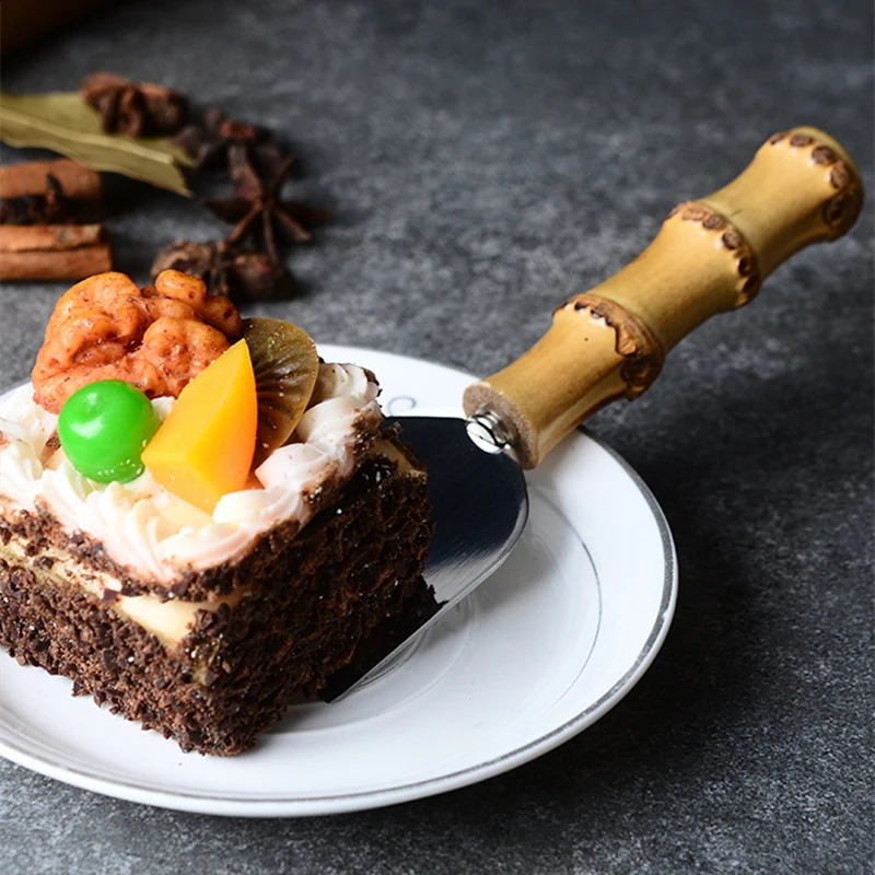 Bamboo Cheese Knives Set Cheese Cutlery Steel Stainless Cheese Slicer Cutter Mini KnifeButter KnifeSpatula ForK 240726