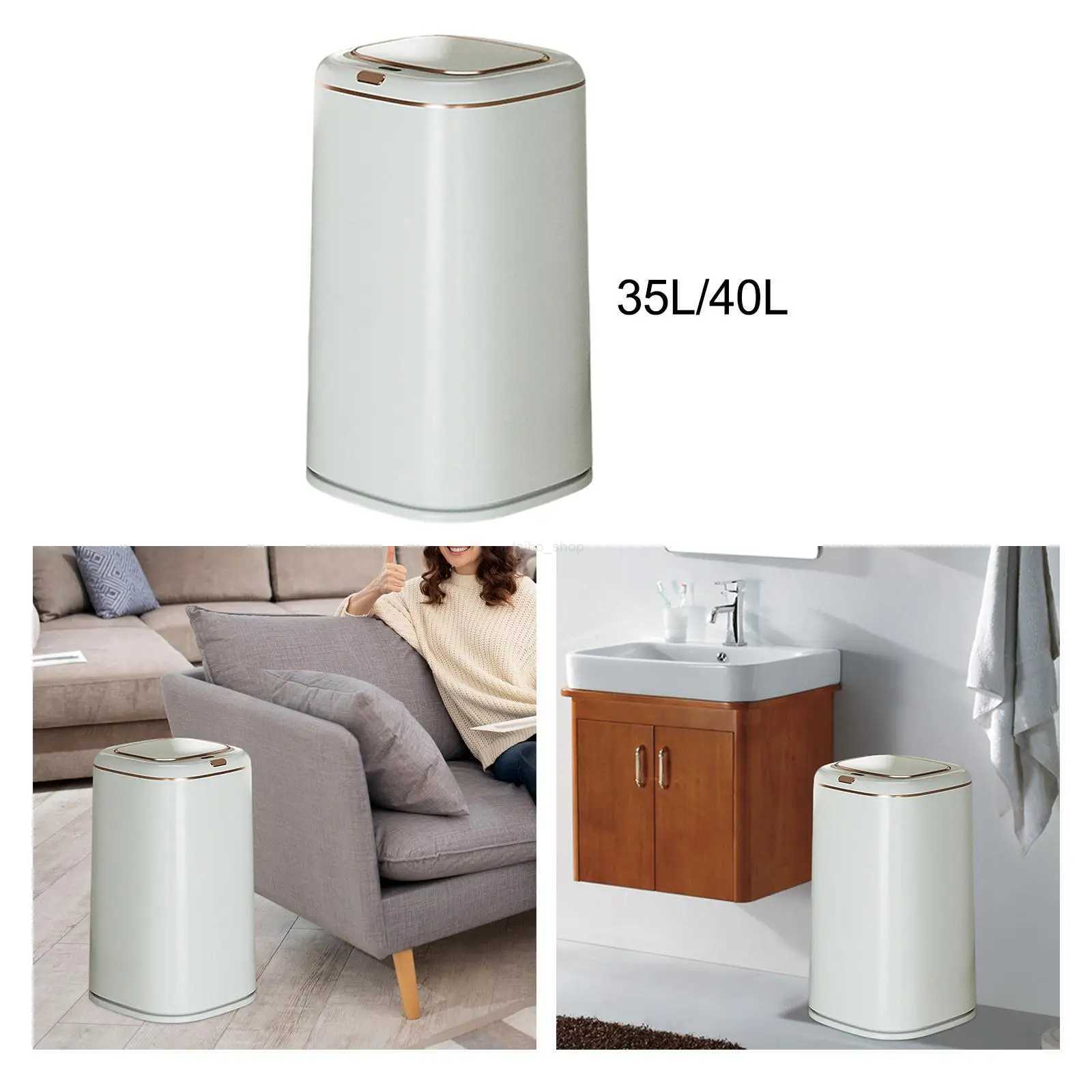Motion Trash Can Touchless Garbage Bin Touchless Waterproof with Lid Trash CanB240726