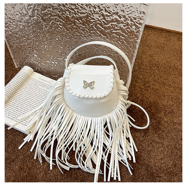 2023 new saddle niche design single shoulder crossbody casual simple mini tassel bag H726#30 ddmy b049