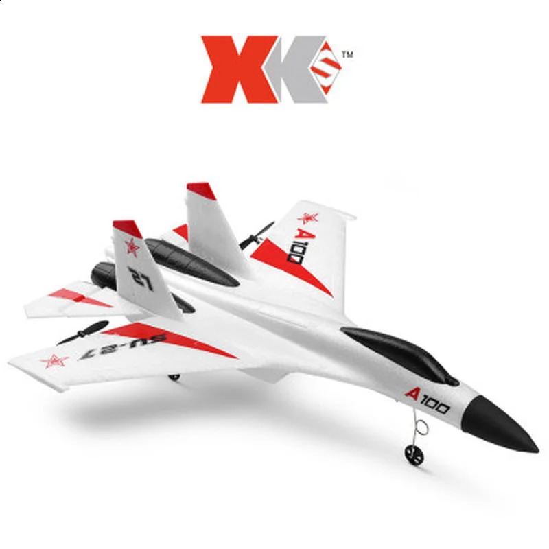 WLtoys XK A100 2.4GHz 3CH Remote Control Airplanes Radio Control Glider SU27 J-11 RC Foam Plane Model Toys for Boy Children 240722