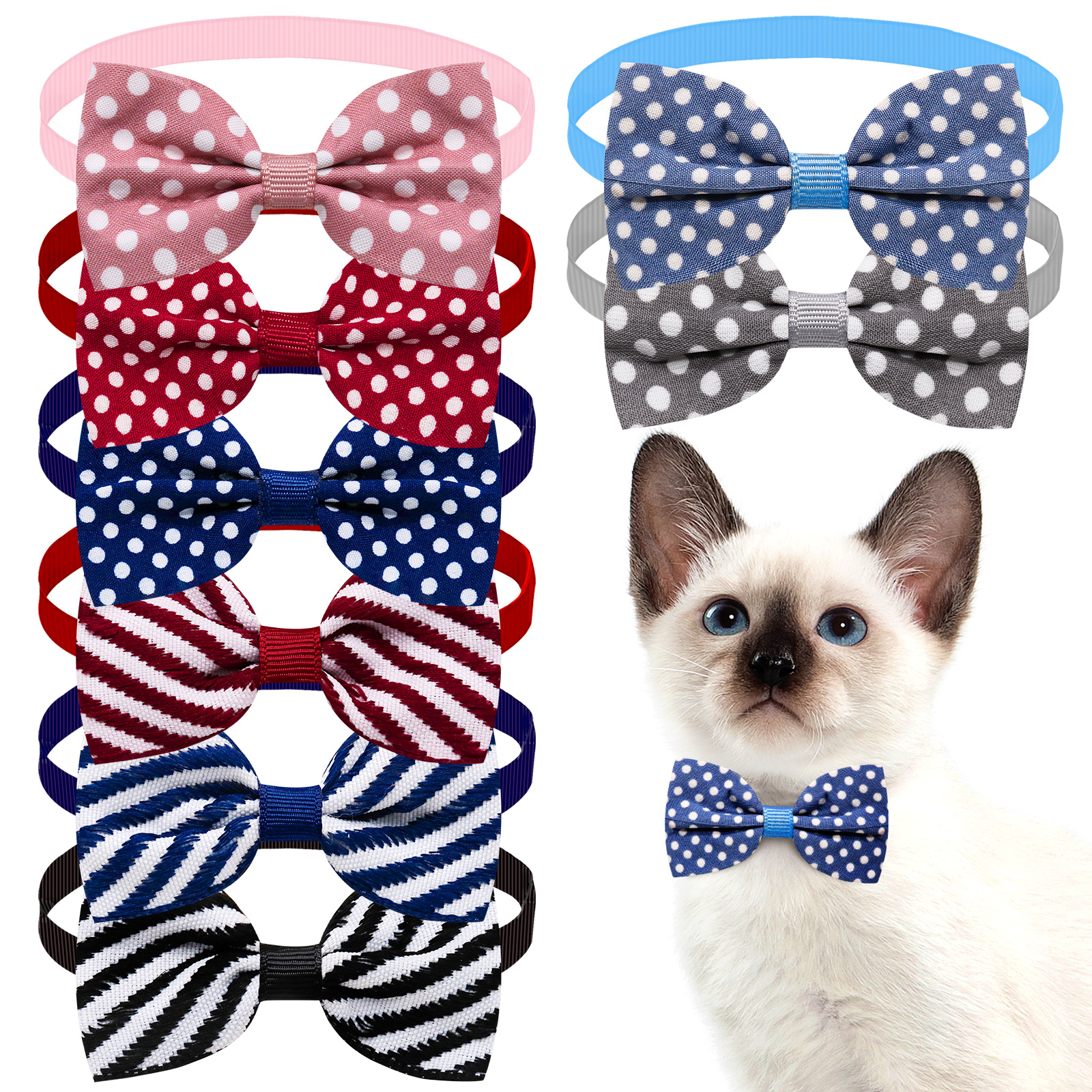 Cute Dog Bowtie Small Dog Bowtie Bulk Dogs Accessories Fashion Dog Bow Tie Pet Supplies Pet Bow Tie Collars for Small Dogs