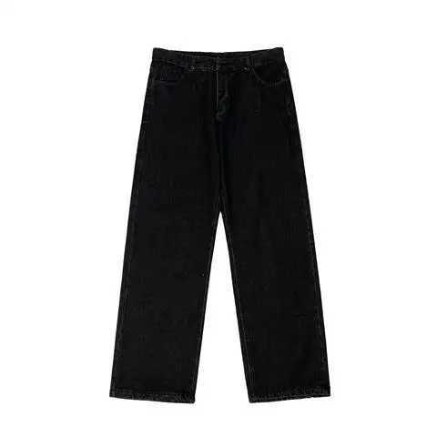 2025S Fashion Designer Men Streetwear Baggy Jeans Mens Kpop Solid Denim Couple High Waisted Vintage Joggers Pants Casual Trousers H Z
