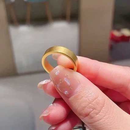 Gold shop equally ancient gold AU999 pure gold ring safe and reliable 24K ring mens and womens wedding rings couple jewelry W241205