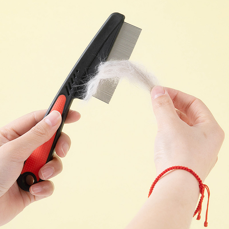 Pet StainlessSteel Comb Hair Flea Lice Removal Brush Cleaning Grooming Needle Combs Deworming Opening Knots Cat Accessories