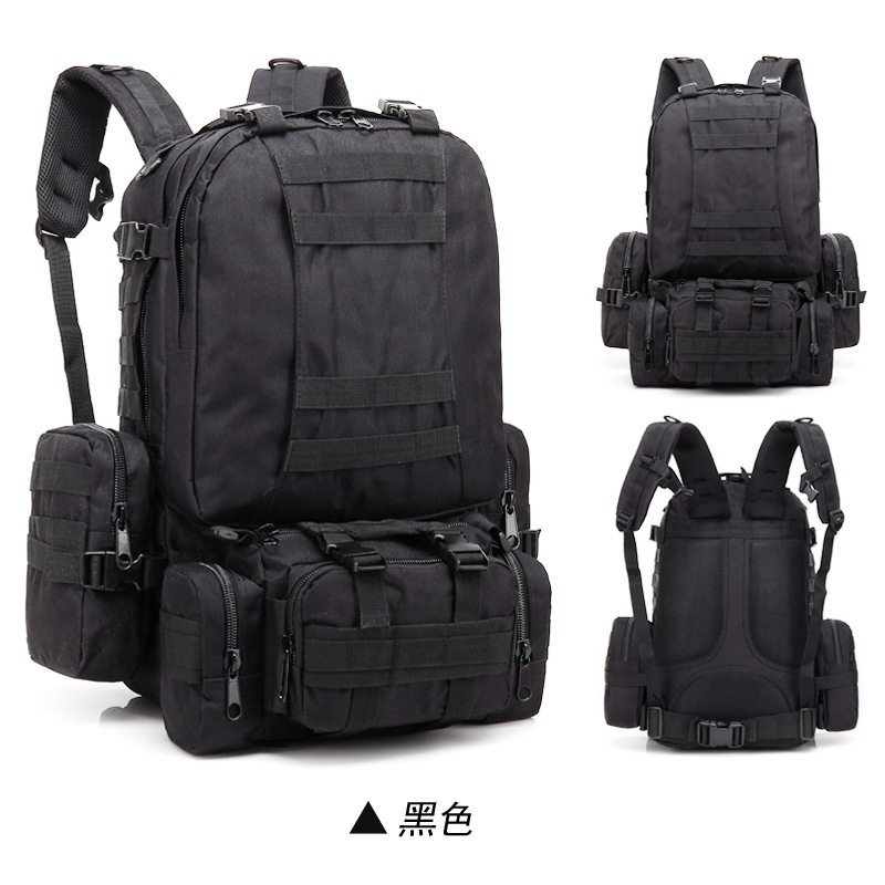 Oxford cloth multi-functional outdoor mountaineering combination backpack march camouflage travel large capacity tactical backpack for men