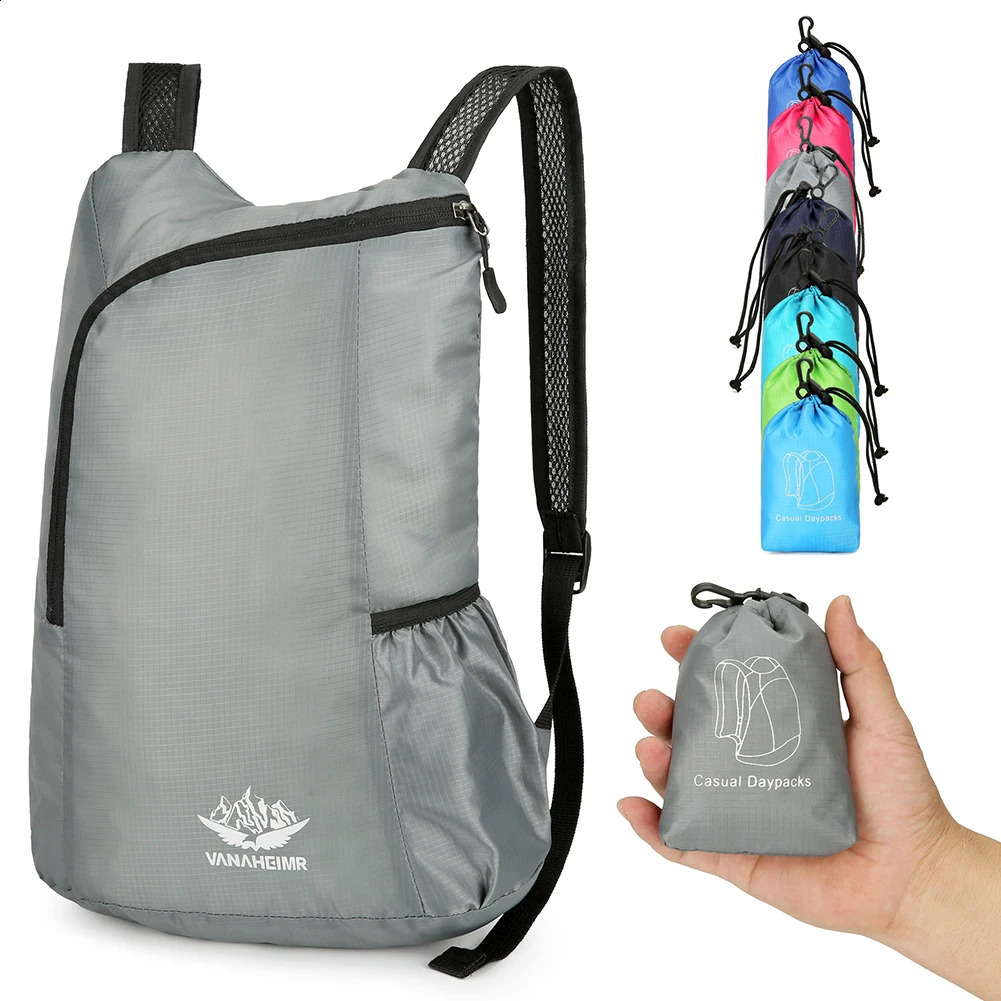 Outdoor Hiking Bag Lightweight Portable Backpack Waterproof Folding Ultralight Pack for Women Men Travelling Sports Daypack 240726