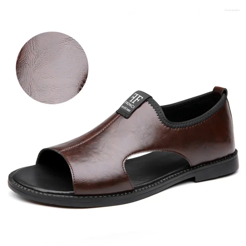 Sandals Brand Men's Casual Shoes High Quality Soft Sole Men Slippers Outdoor Comfor Beach Leather Flat For