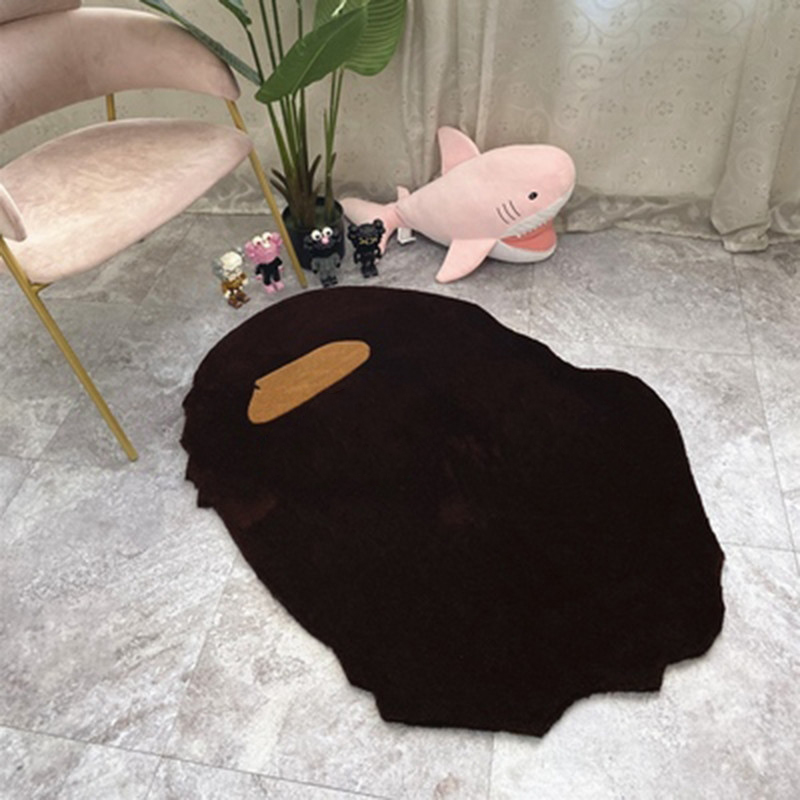 Home Furnishings Artistic Carpet Chimpanzees Head Custom Rug Hypebeast Collection Parlor Bedroom Playroom 3D Handmade Acrylic Yarn Trending Floor Mat 