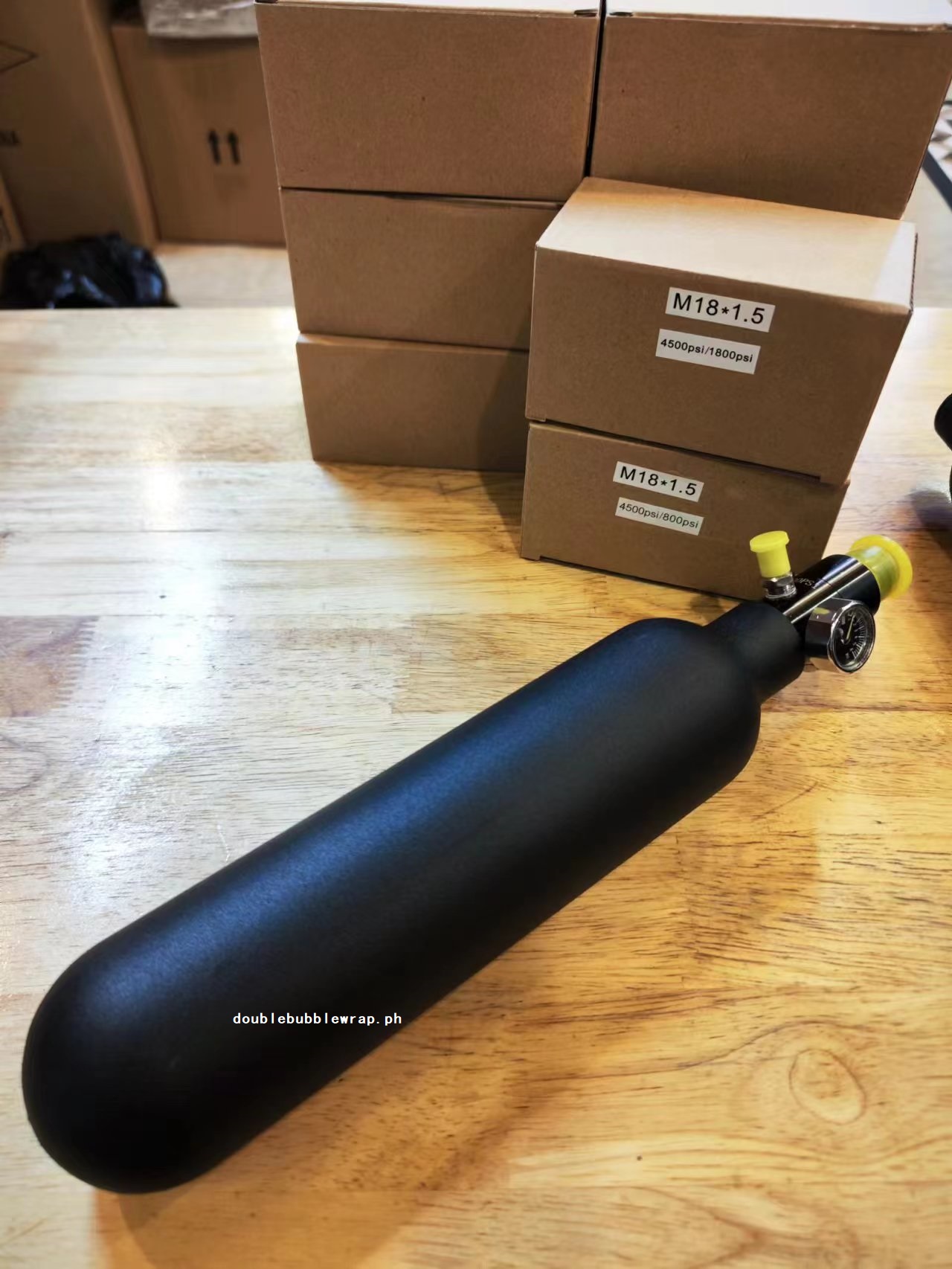 Round Bottomed Aluminum Bottle Thread M18*1.5 4500 PSI Tank Cylinder Diving Aquarium Plant CO2 Tank Dive Oxygen Tank