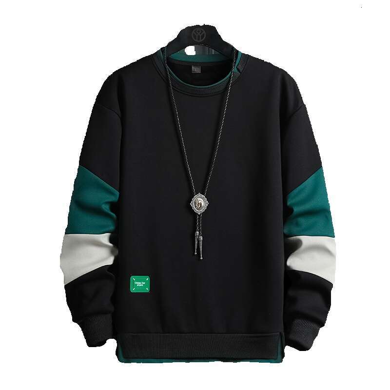 Sweatshirt Men's Casual 2024 Autumn New Korean Version Ins Trendy Long Sleeved Sweatshirt Base Shirt Youth Plus Size Men Hoodies Sweatshirt Men D
