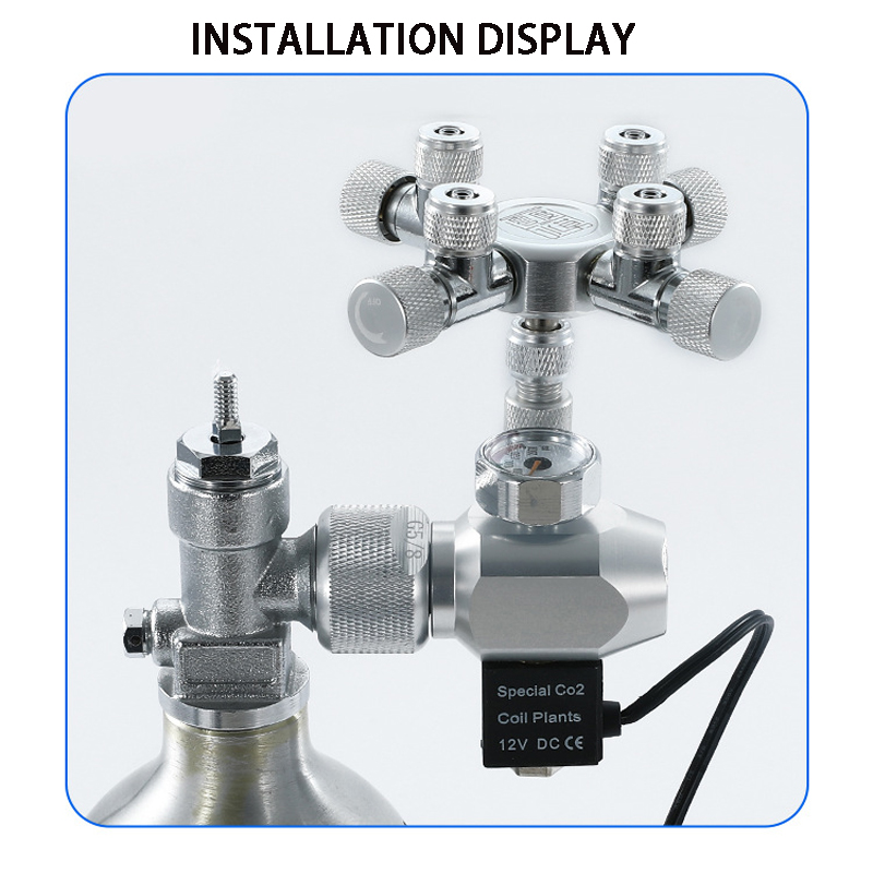 Stainless steel multi-channel Aquarium CO2 separator distributor check valve fish tank CO2 generator CO2 regulator accessories