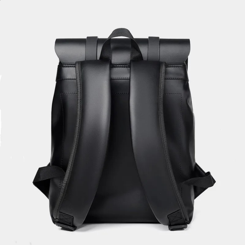 Vintage Waterproof Backpacks Men PU Leather Travel Backpack Large Capacity Students School Books Laptop Backpack Bags for Men 240726