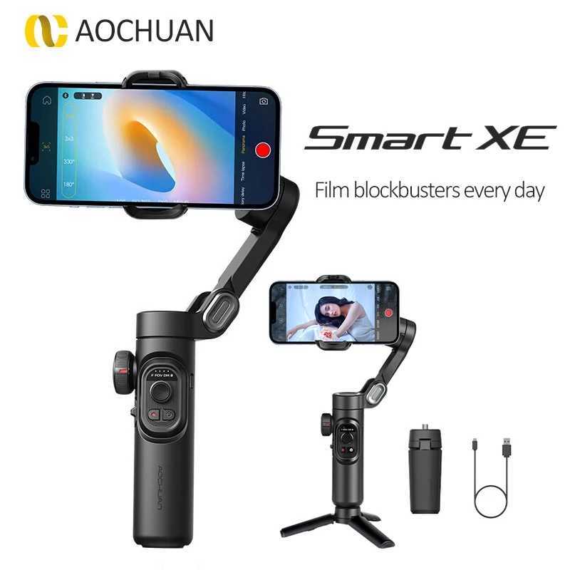 AOCHUAN Smart XE 3-Axis Gimbal Stabilizer Foldable Selfie Stick APP Control Handheld Stabilizer for Cell Phone Smartphone MobileM240719