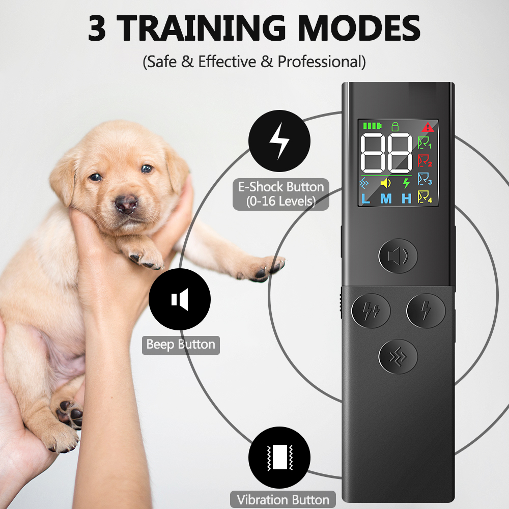 Dog Shock Collar, Dog Training Collar with Remote - 3 Training Modes, Collar for Dogs Training(for 2 dog)