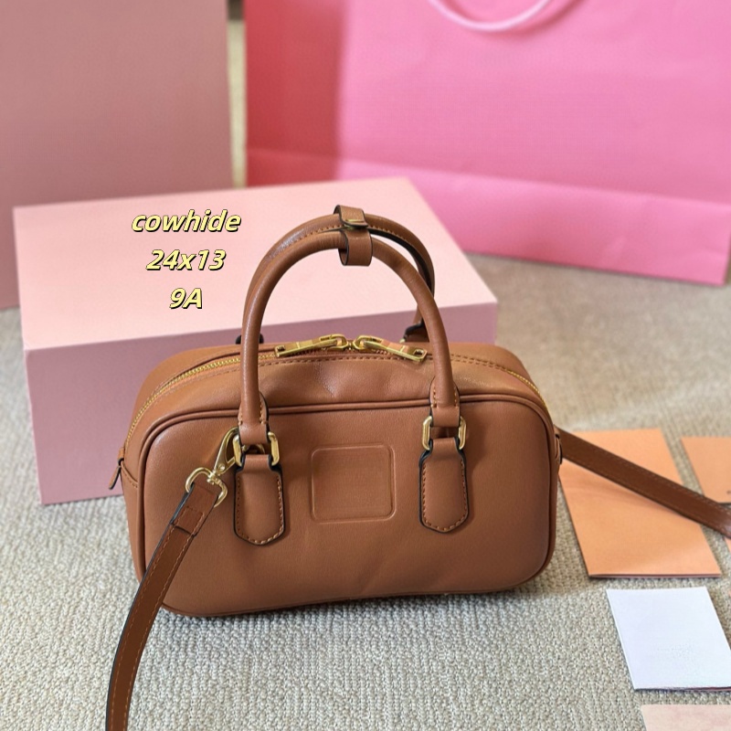 bags designer women tote bowling crossbody pillow moon travel beach summer bag 24cm 28cm genuine leather 9A