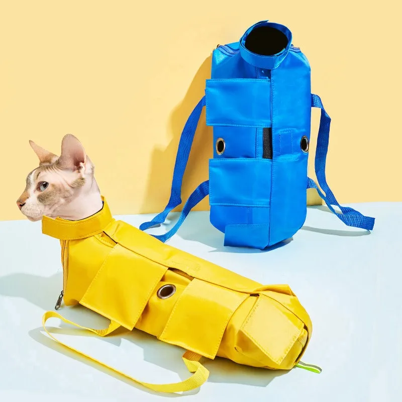 Pet Carrier Sling Bag Multi-Function Dog Cat Grooming Restraint Fixed Bags Anti-scratch Bathing Washing Trimming Nail Cat Bag