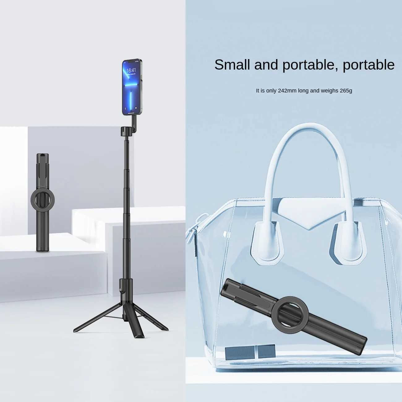 1.335M Magnetic Selfie Stick Tripod with Wireless Remote Phone Stand Portable Tripod for Phone Smartphone Live BroadcastM240719