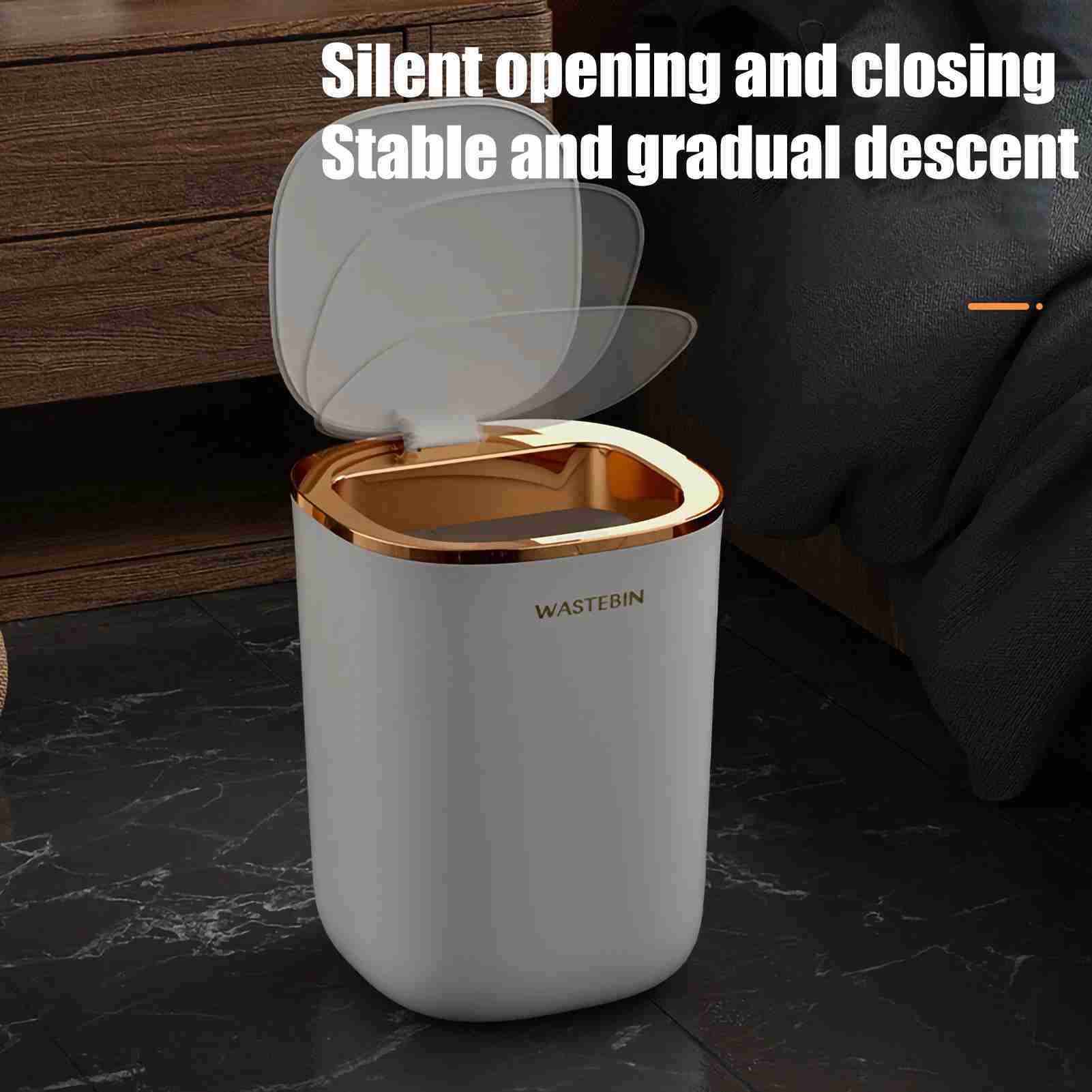 Smart Sensor Bathroom Trash Can Luxury Garbage Bucket Automatic Trash Bin for kitchen Toilet Smart Home WastebasketB240726