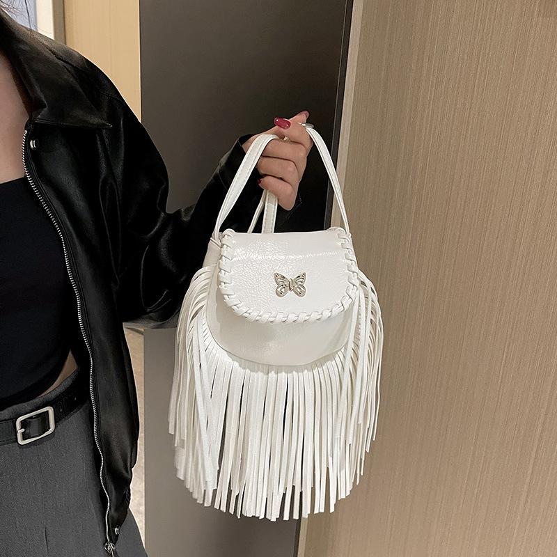 2023 new saddle niche design single shoulder crossbody casual simple mini tassel bag H726#30 ddmy b049