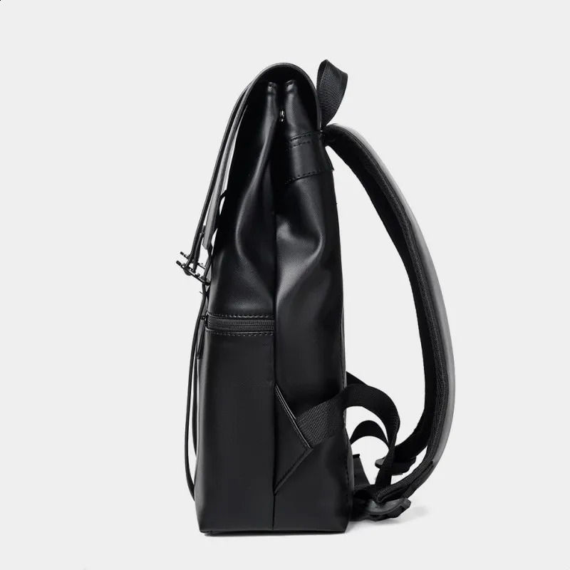 Vintage Waterproof Backpacks Men PU Leather Travel Backpack Large Capacity Students School Books Laptop Backpack Bags for Men 240726