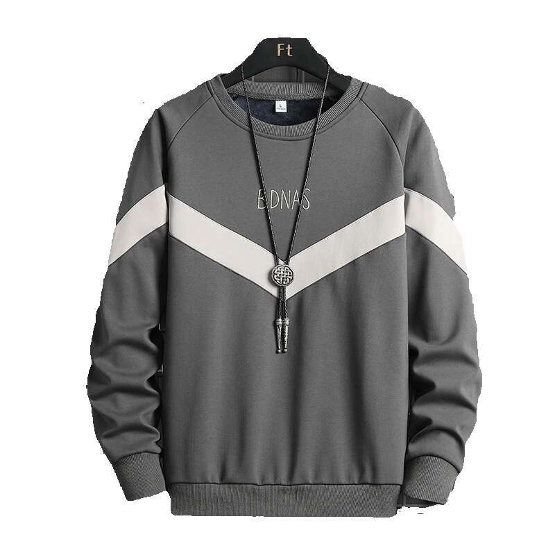 2024 Hoodie Spring New Round Neck Pullover Top Loose Base Shirt Men's Trendy Long Sleeved T-shirt Men Zipper Hoddies Designer Zip Hoodie Designer