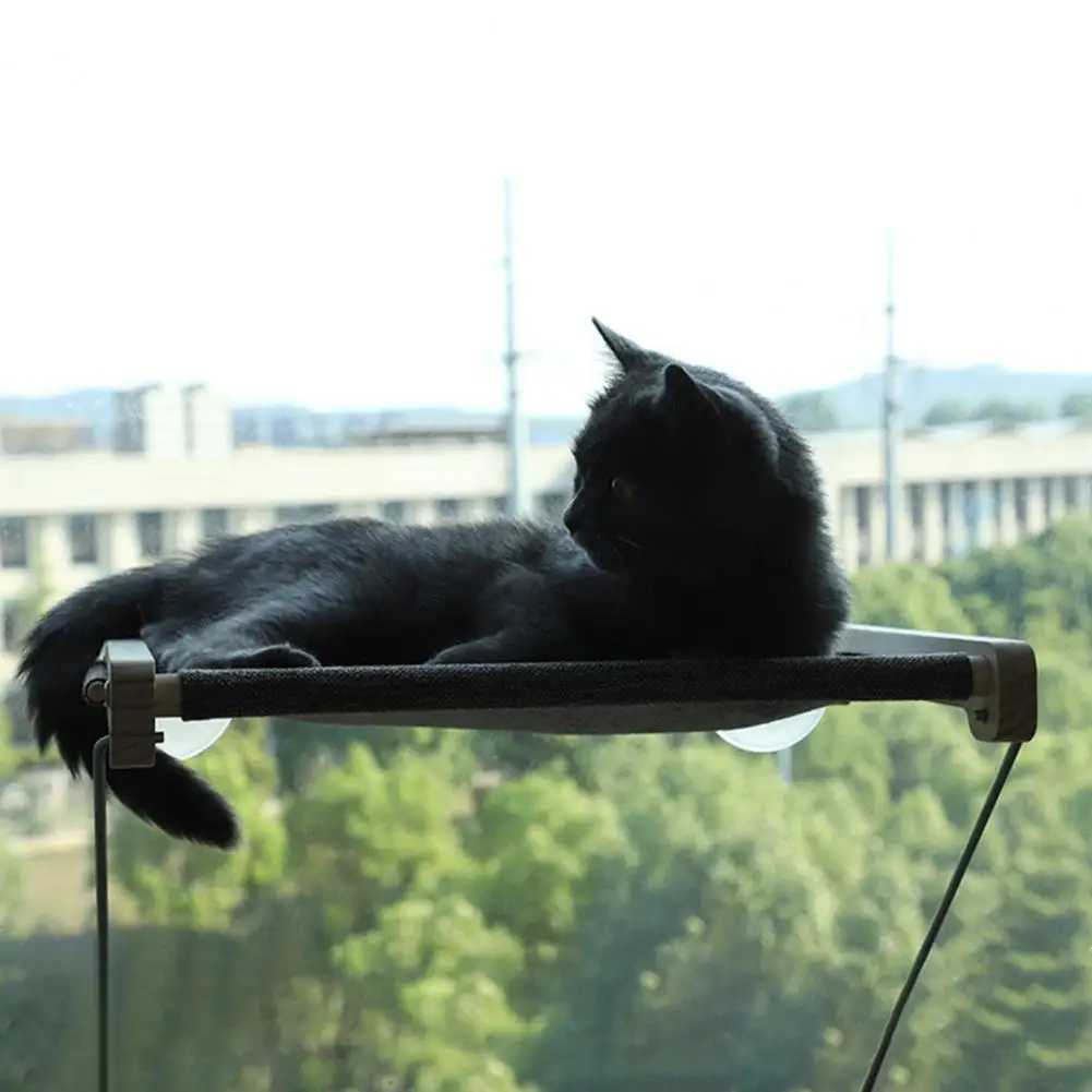 Durable cat bed folding cat hanger with strong load-bearing capacity detachable suction cup cat nest balcony viewing catX240726