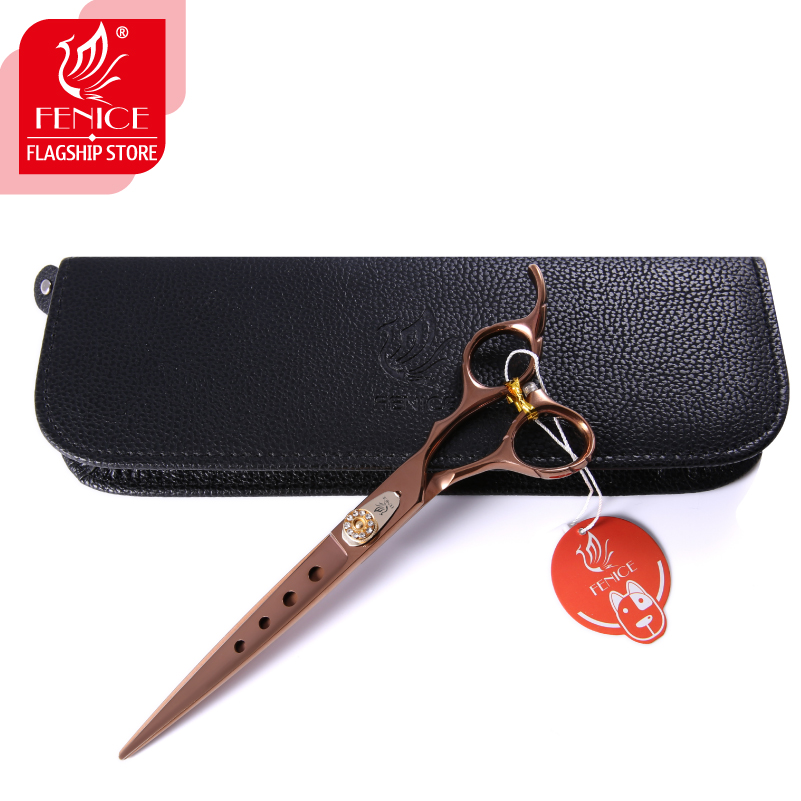 Fenice professional high-end 7.0 7.5 8.0 inch pet dog cat grooming cutting scissors straight dog shears grooming scissors