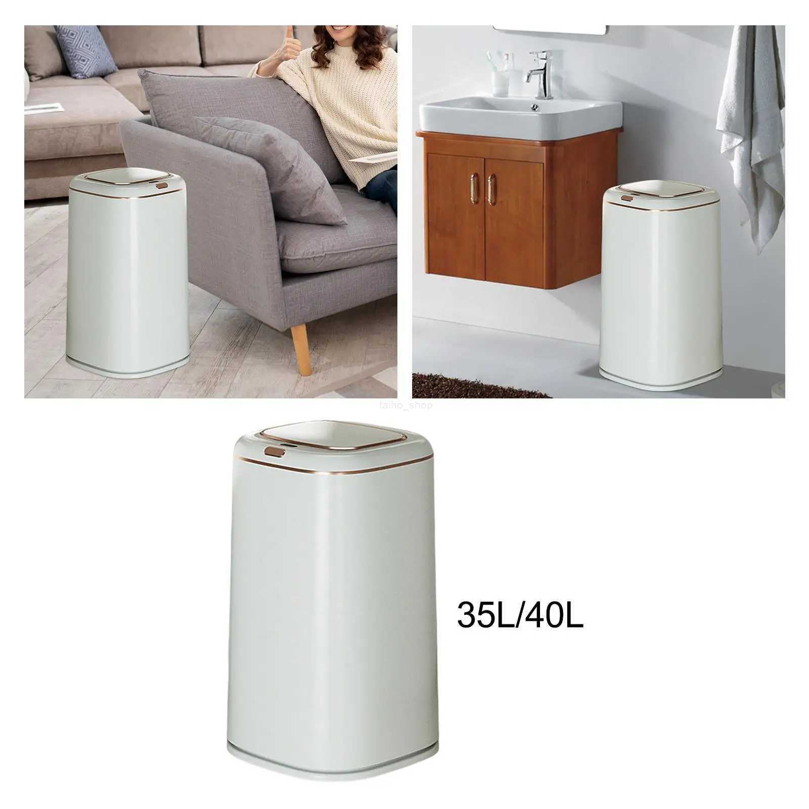 Motion Trash Can Touchless Garbage Bin Touchless Waterproof with Lid Trash CanB240726