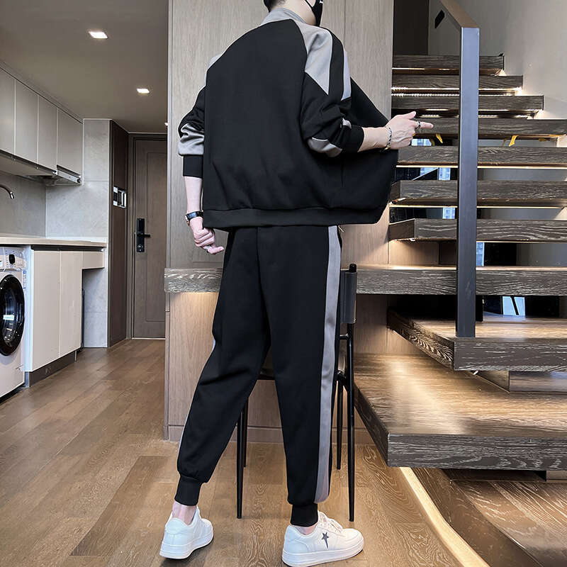 Sports Suit 2024 Spring New Cardigan Sweatshirt Fitness Running Casual and Womens Sports Suit Mens Clothing Hip-hop Style Overalls Pants Trousers Cart