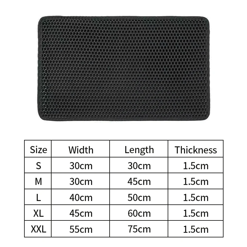 Waterproof Pet Cat Litter Mat Double Layer Pet Litter Box Non-slip Sand Cat Pad Clean Pad Cat Products Tapis Chat Gamelle