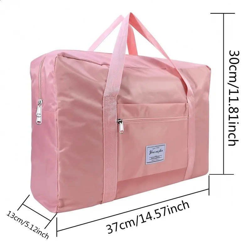 Large capacity folding travel bag waterproof luggage handbag 240726