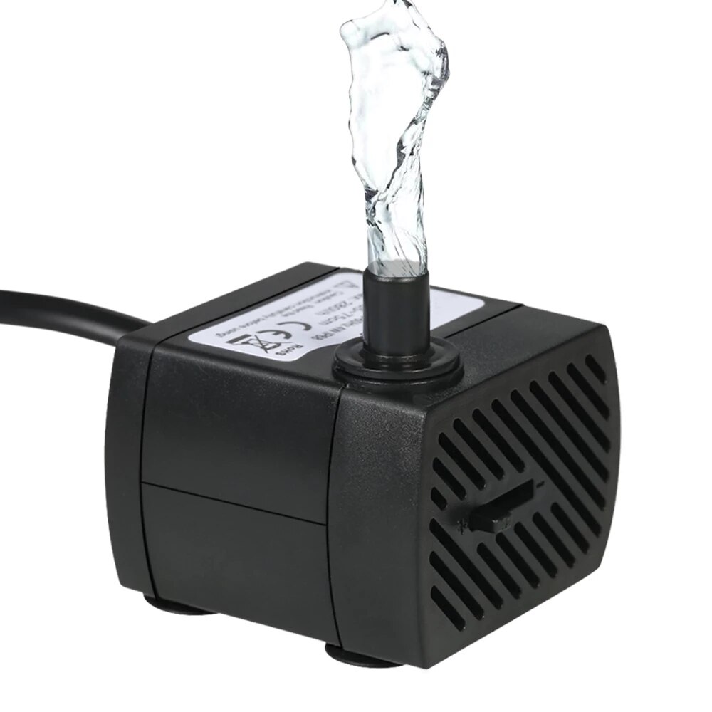 AC 220V 3W EU Plug Submersible Water Pump Aquarium Fountain Air Fish Pond Tank Filter Fish Pond Aquarium Garden Fountain