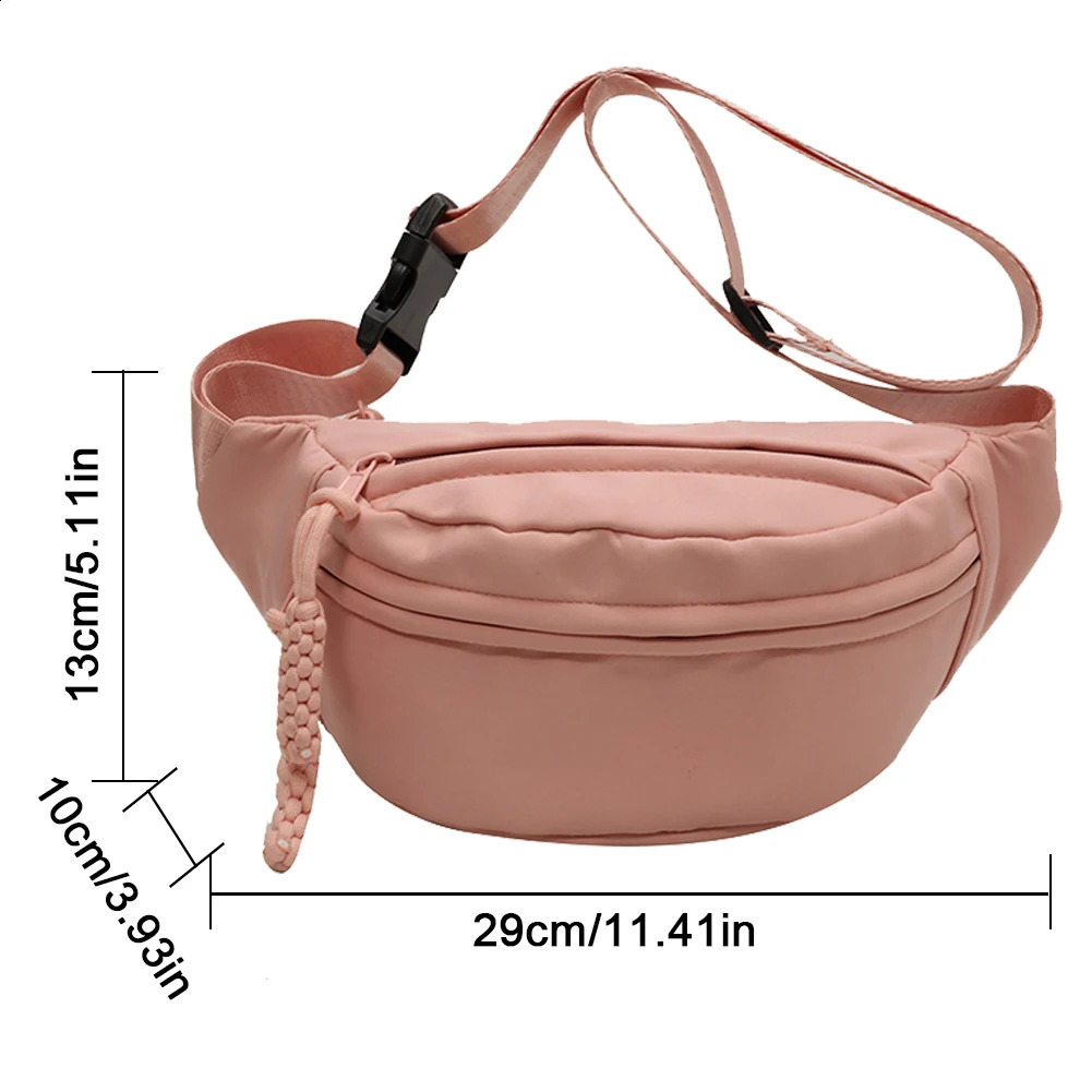 Chest Bag Banana bag for Women Sling Crossbody Waist Pack Canvas Running Casual Fanny Packs Sport Half Moon Belt 240725