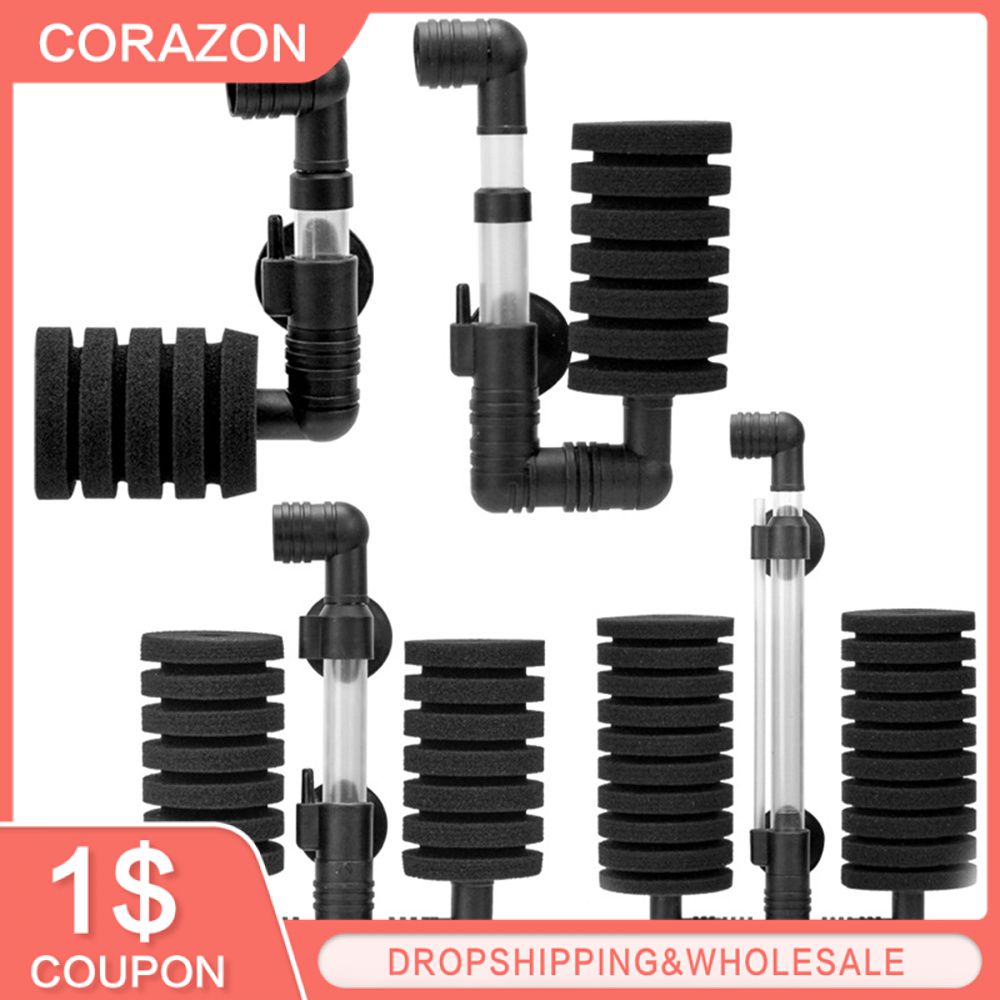 1PC Aquarium Sponge Filter Fish Tank Shrimp Pond Air Pump Biochemical Sponge Filter Bio Sponge Filter Aquarium Filtration Filter